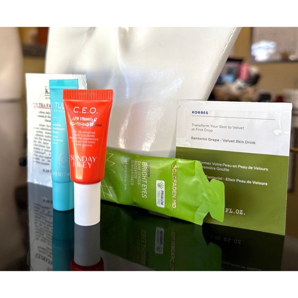 Sunday Riley CEO Tula Wrinkle Drops Kiehl's KORRES Velvet Goldfaden MD Samples - Picture 2 of 12